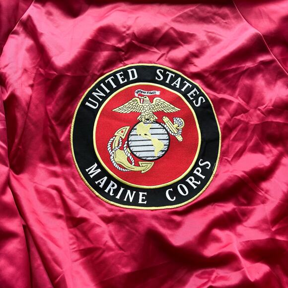 Crazy Vintage USMC Satin Varsity Jacket - Picture 6 of 6